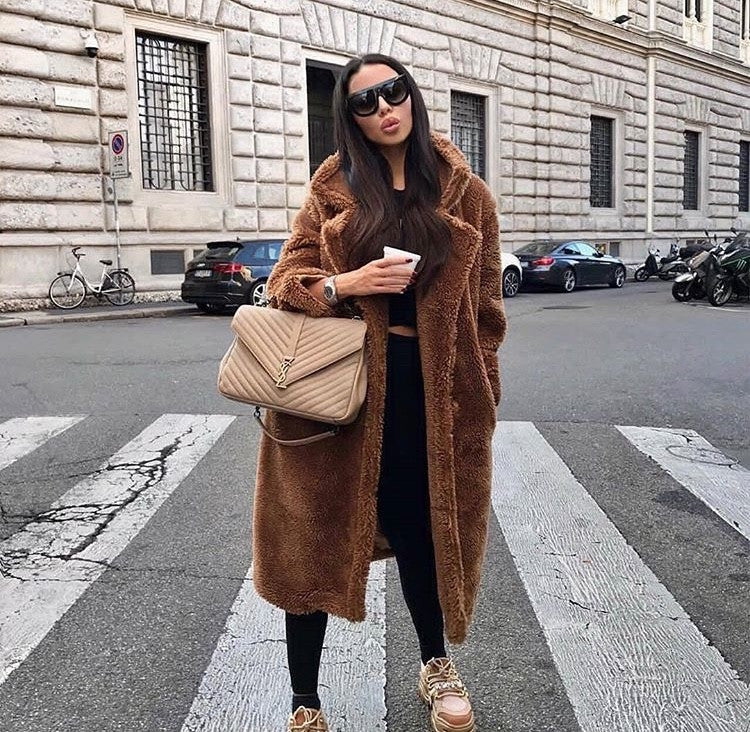 Maxi cappotto peluches