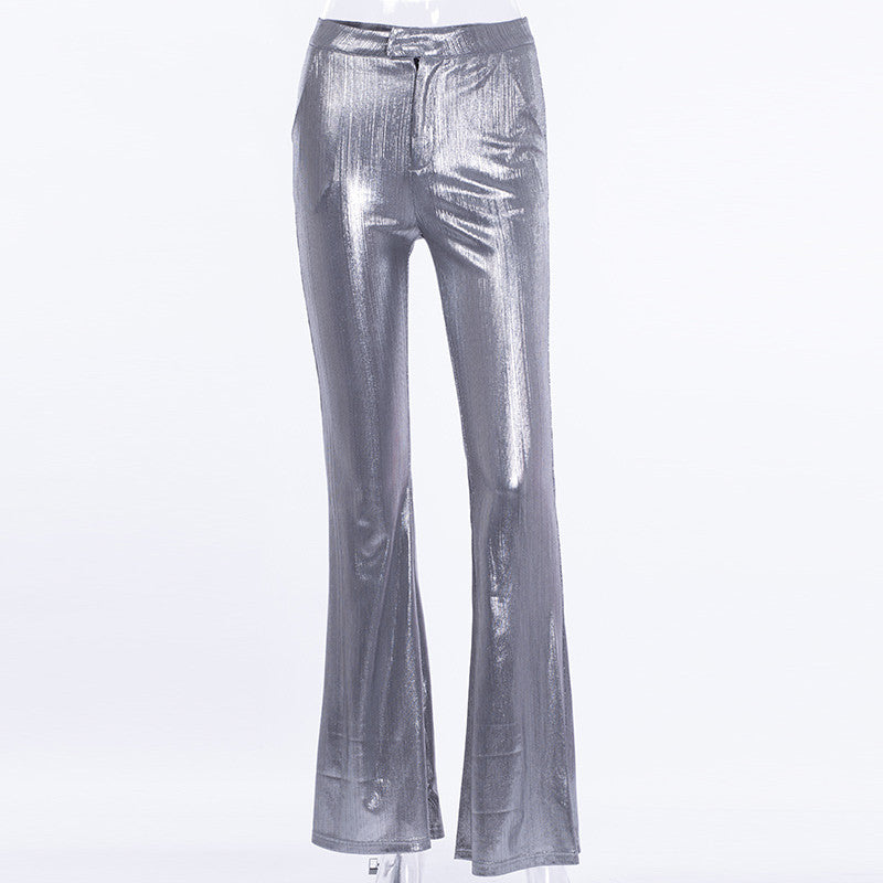 Silver pants flared
