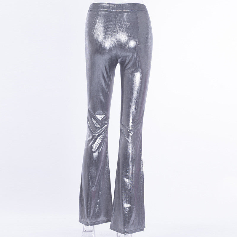 Silver pants flared