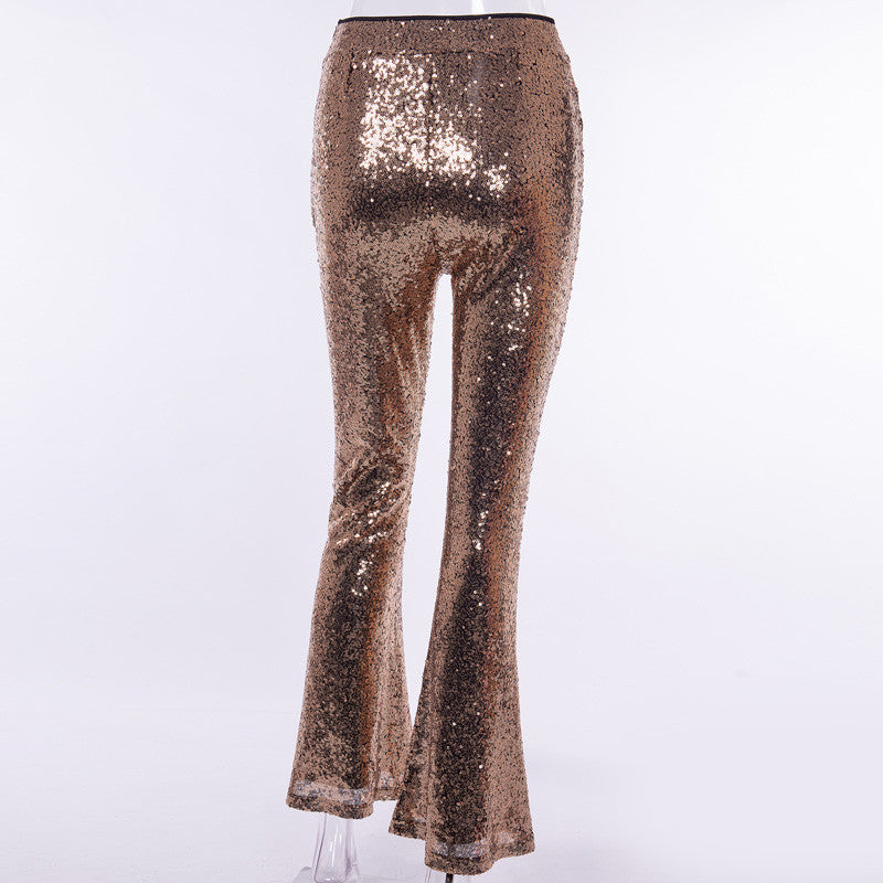 Sequin flared pants