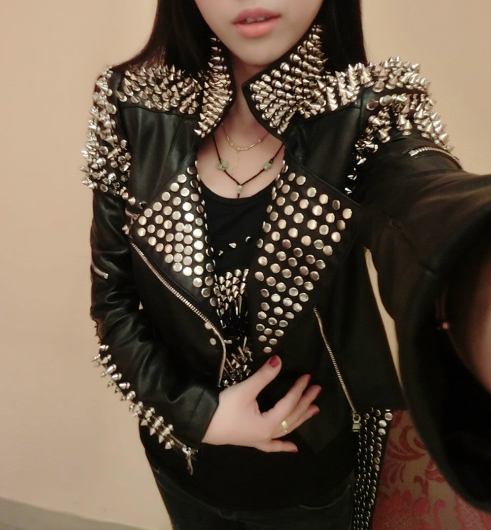 Giacca ecopelle Studs Myshon