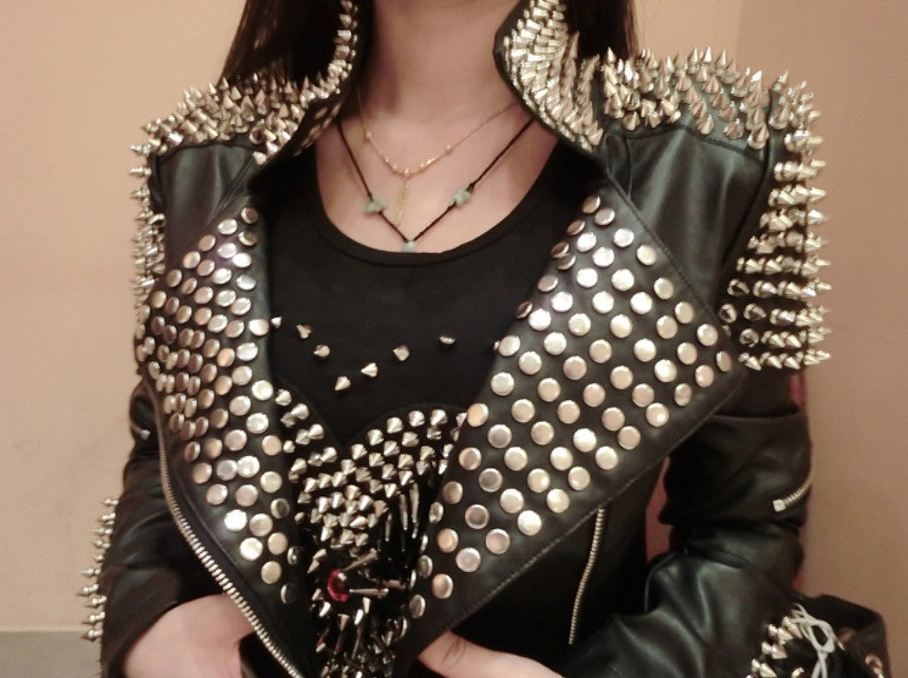 Giacca ecopelle Studs Myshon