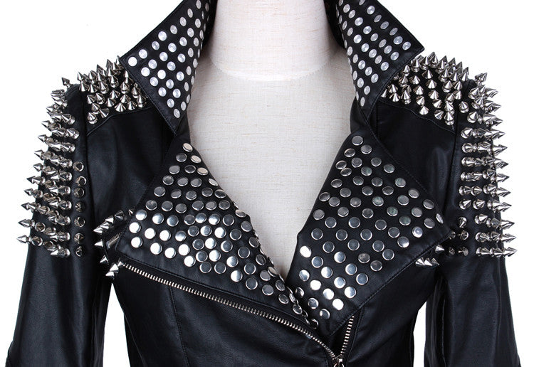 Giacca ecopelle Studs Myshon