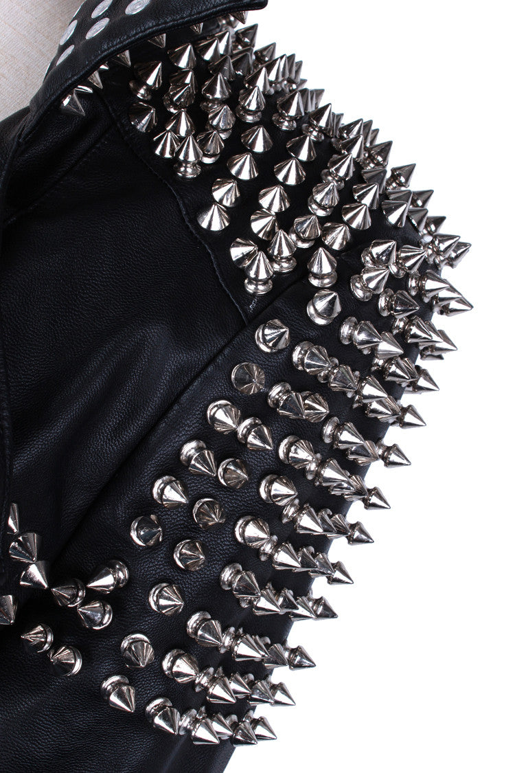 Giacca ecopelle Studs Myshon