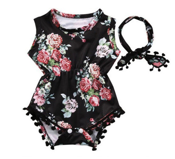 Baby body black peony