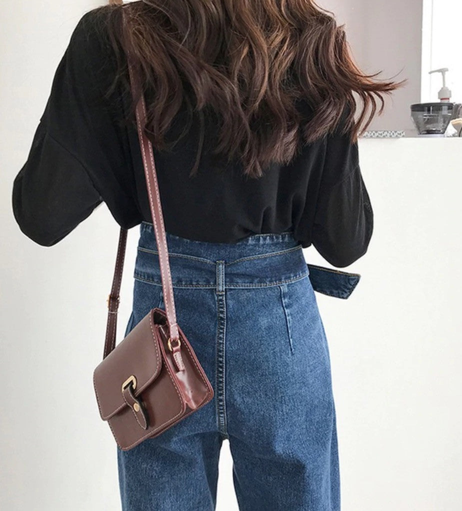 Jeans a vita alta asimmetrik