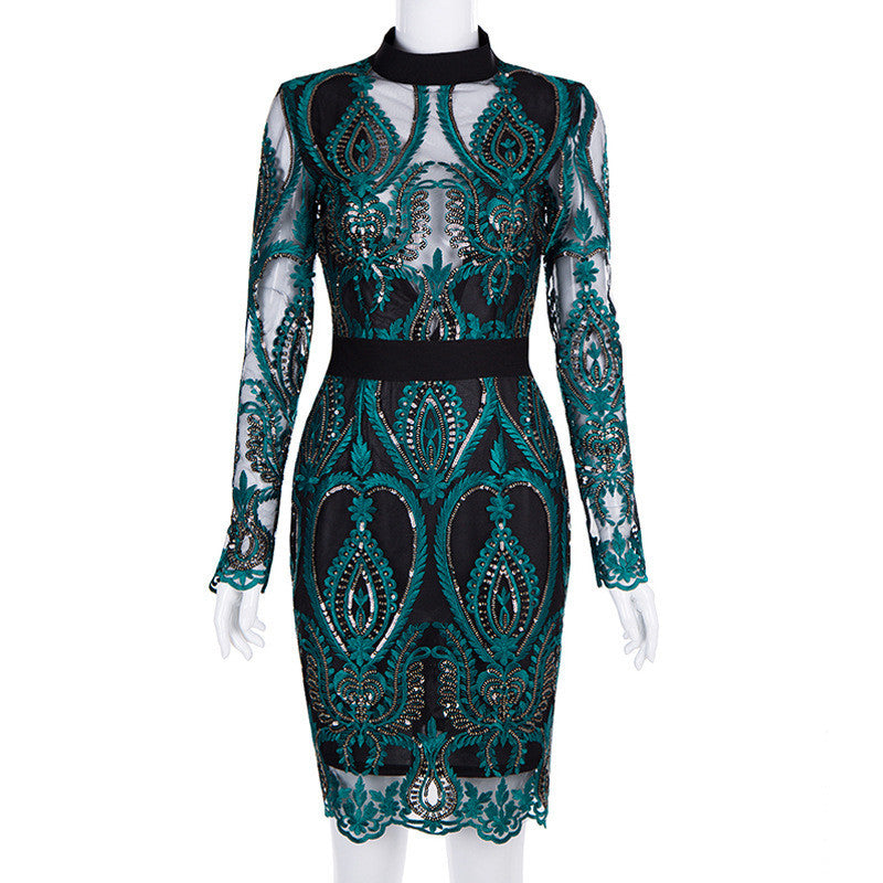 Peacock dress tull