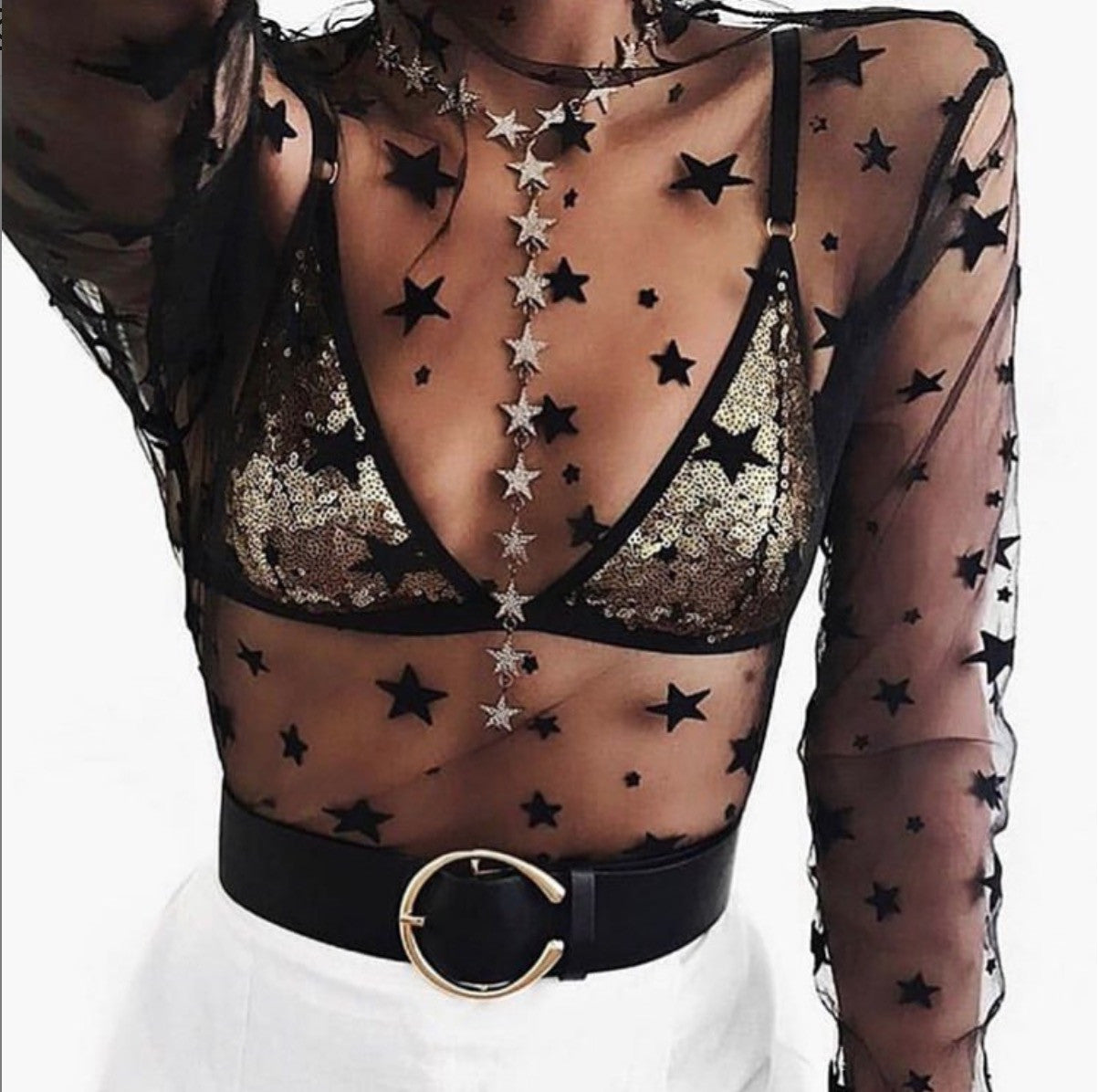 Maglia trasparente tulle