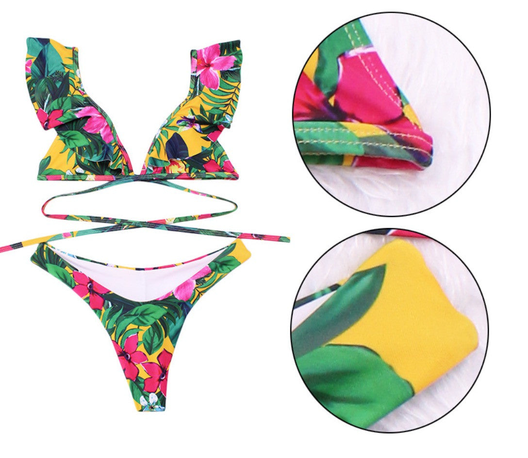 Bikini rouges ibiscus