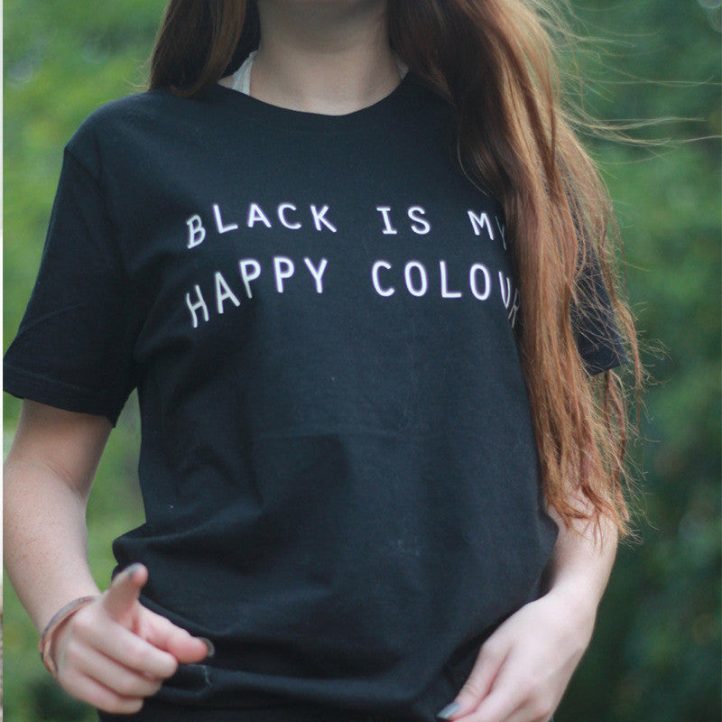 T-shirt Black is my happy color