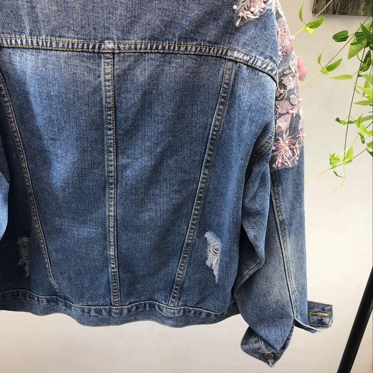 Giubino jeans fiorito