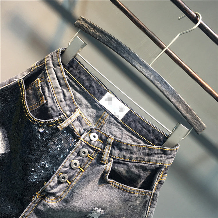 Shorts pailettes Hettes