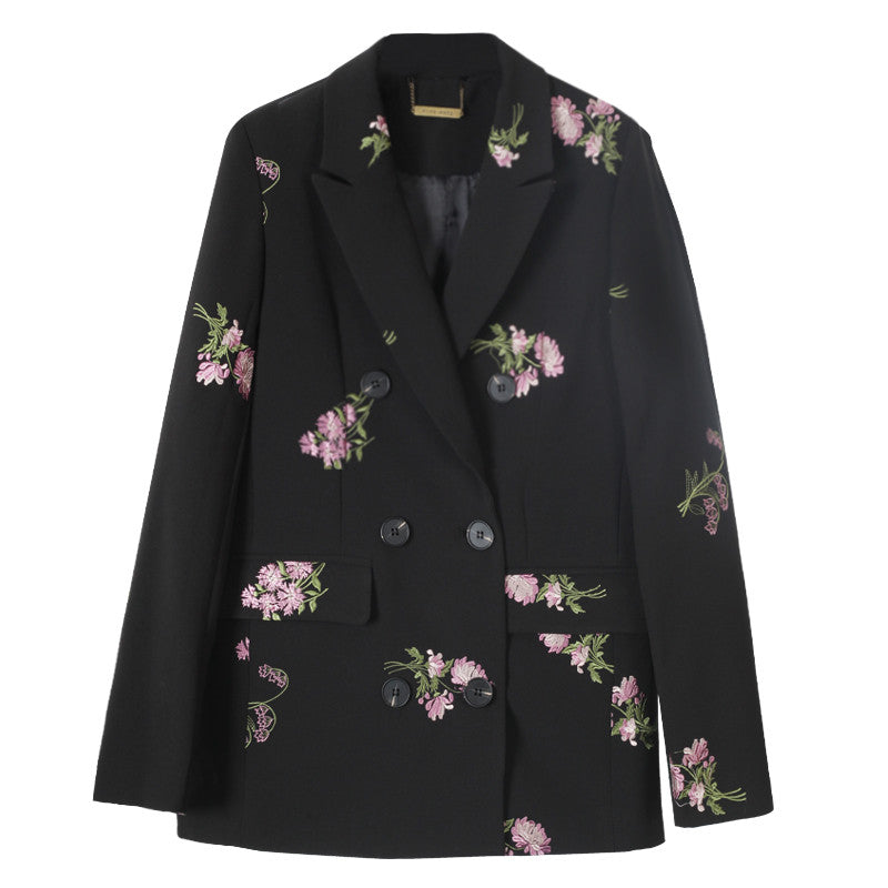 Completo blazer shorts fiori