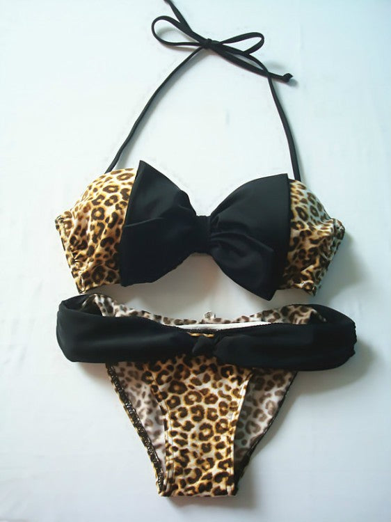 Bikini Leopard Bow