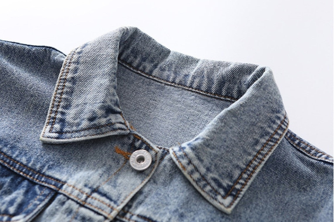 Giubbino baby denim unicorn