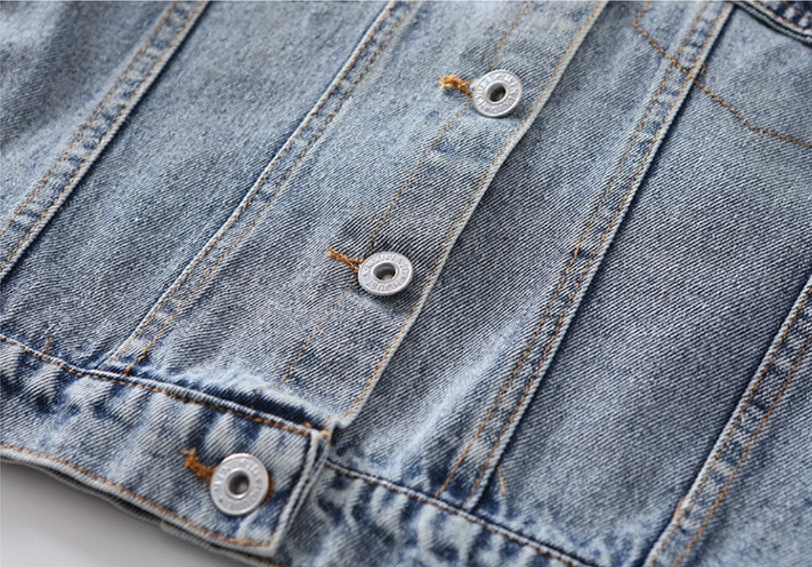 Giubbino baby denim unicorn