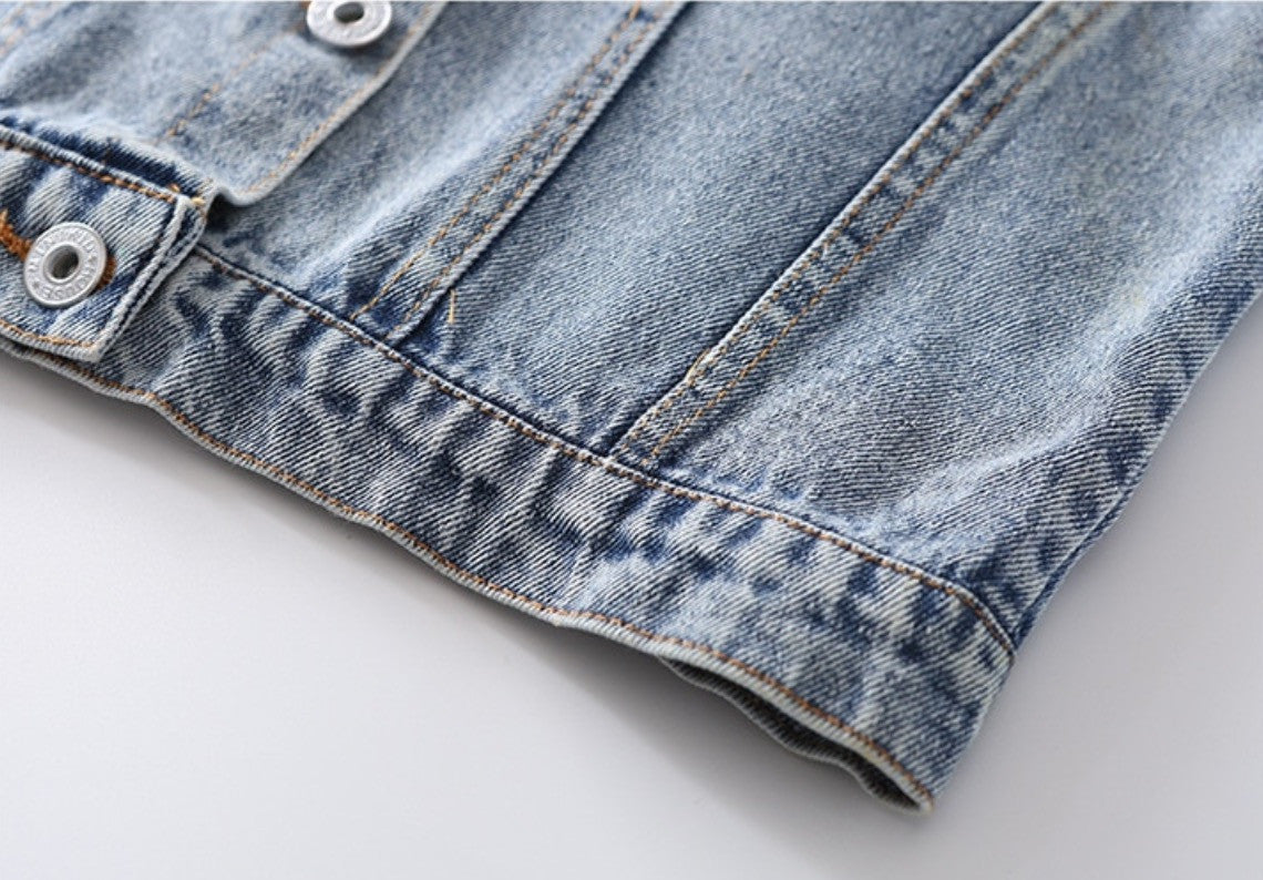 Giubbino baby denim unicorn