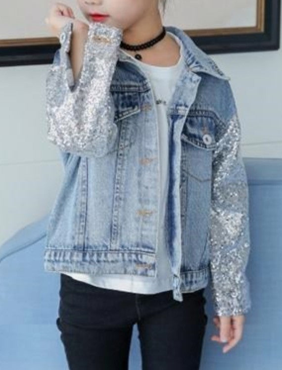 Giubbino baby denim unicorn