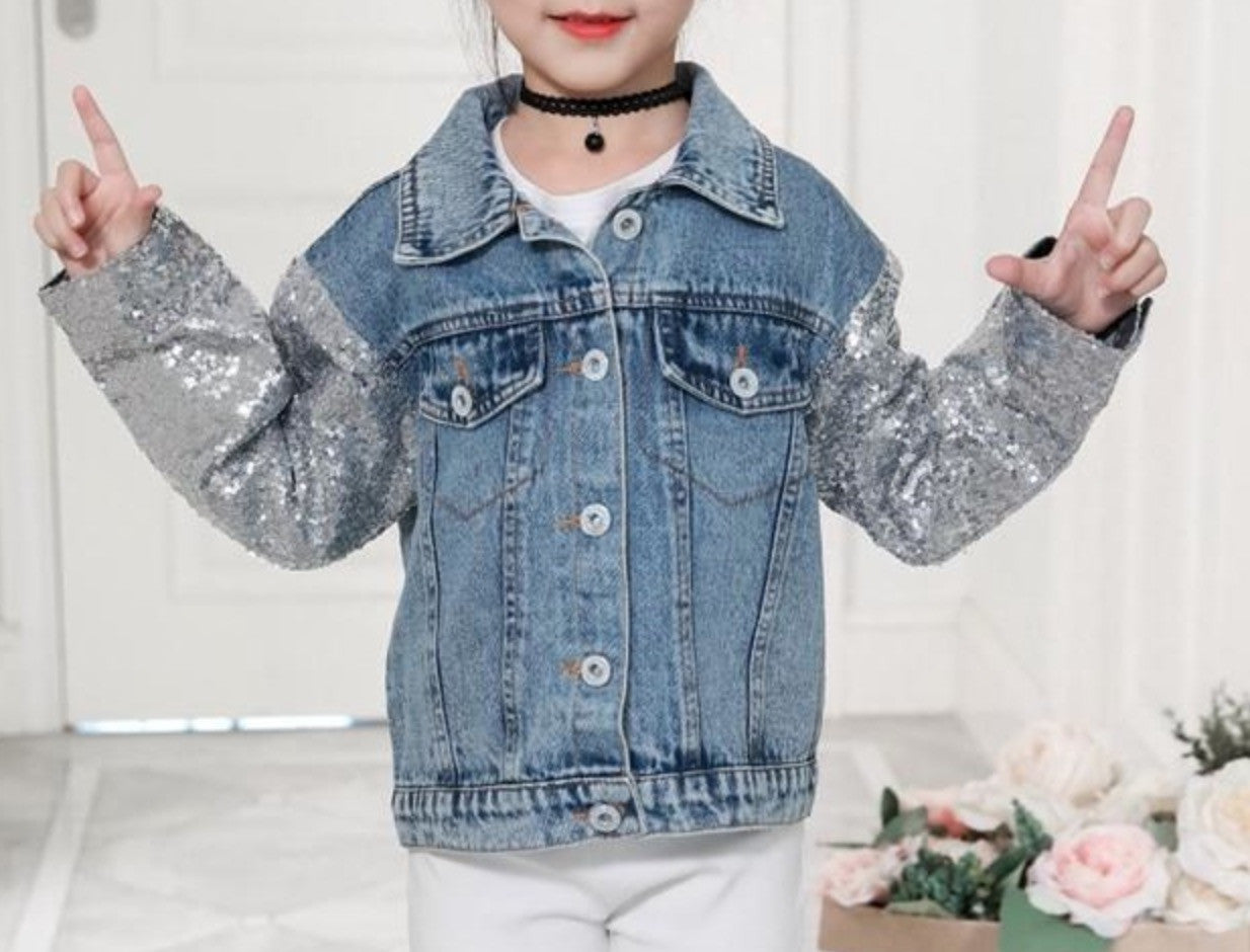 Giubbino baby denim unicorn