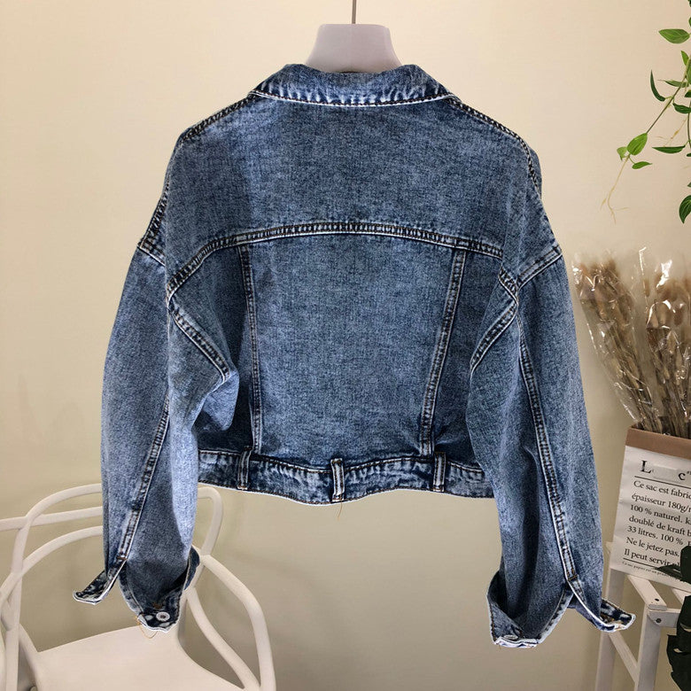 Giubbino jeans pinksequinn