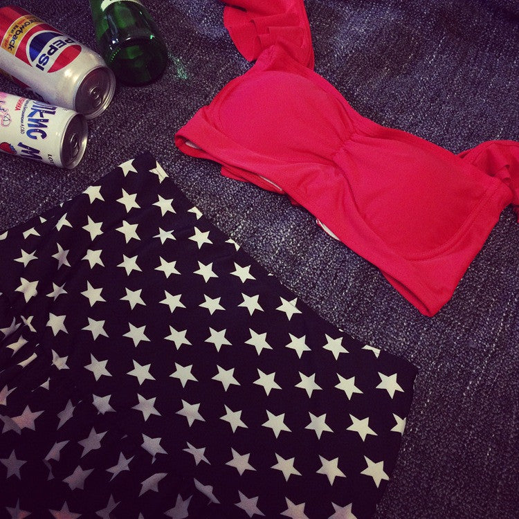 Bikini pinup stars pois