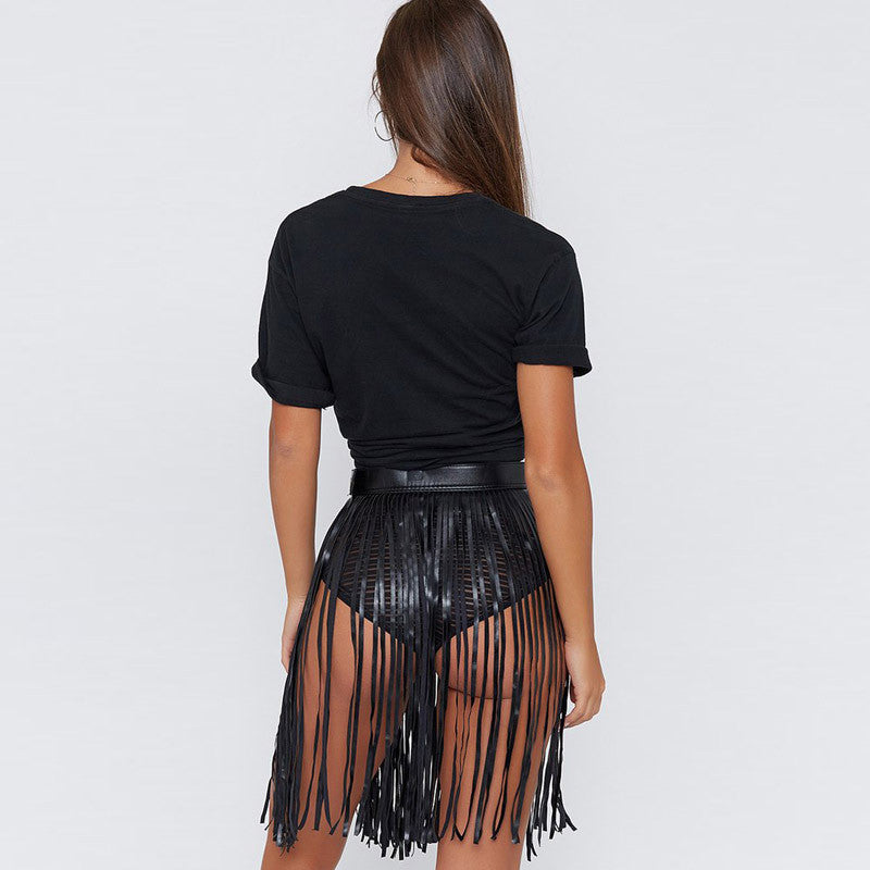 Gonna frange ecopelle