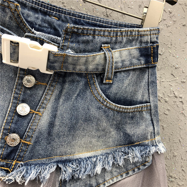 Minigonna tulle denim Firi