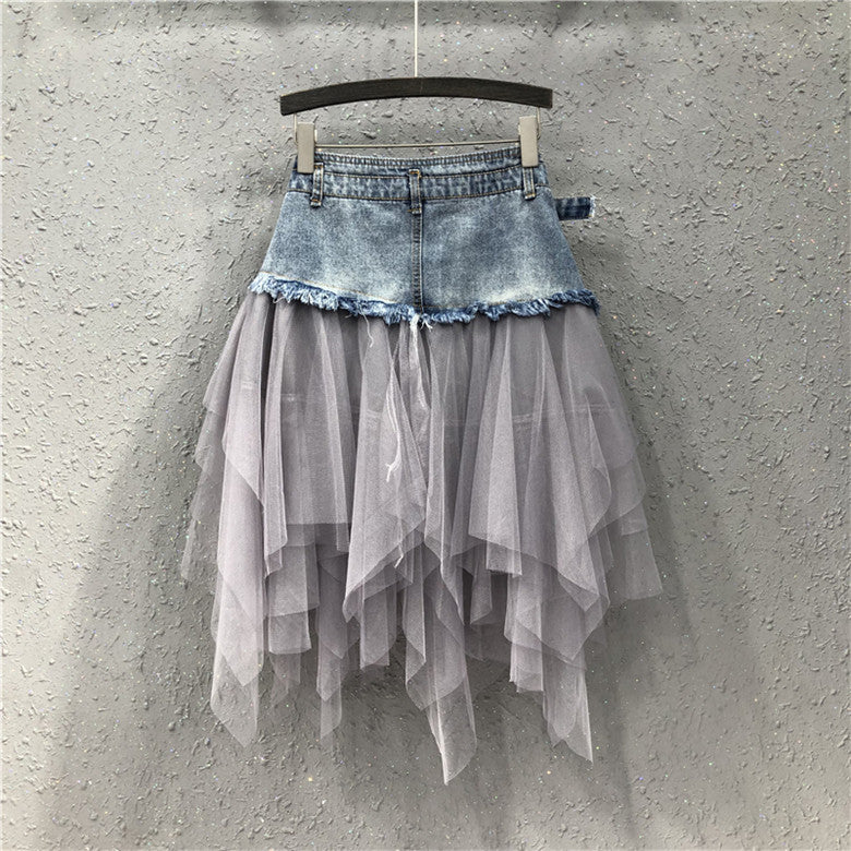 Minigonna tulle denim Firi