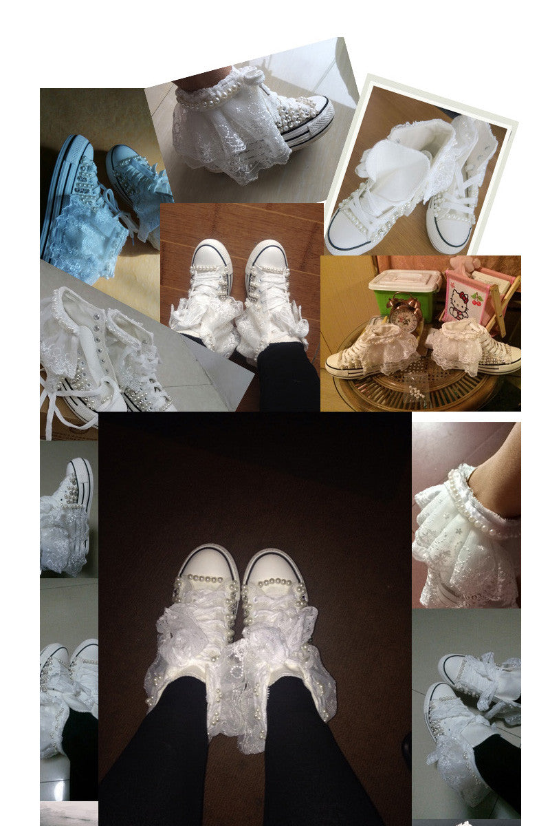 Sneakers wedding pearl