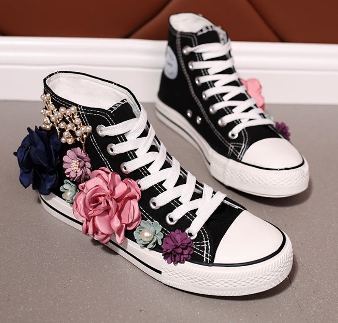 Sneakers wedding pearl