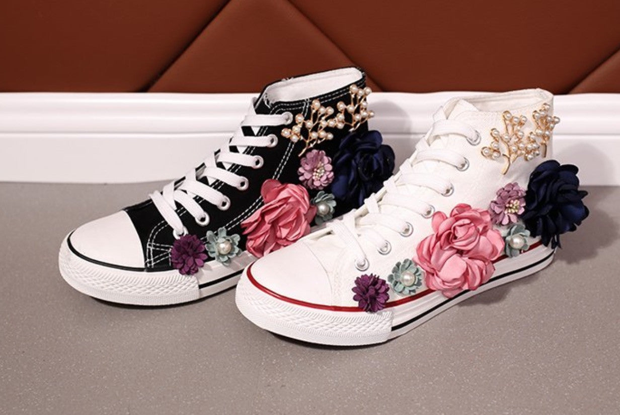 Sneakers wedding pearl