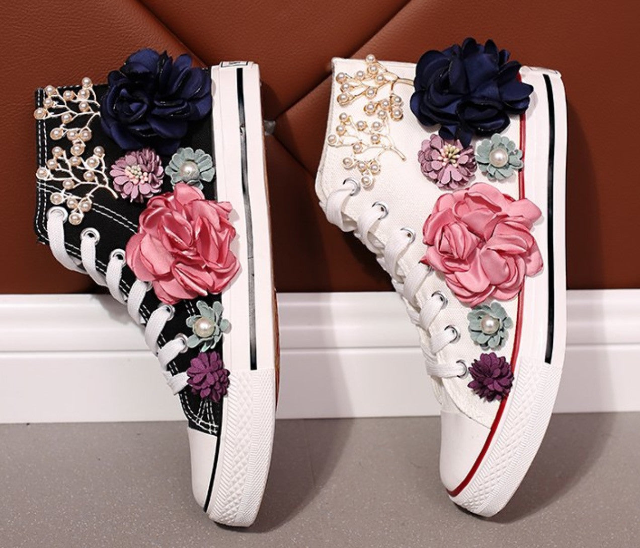 Sneakers wedding pearl