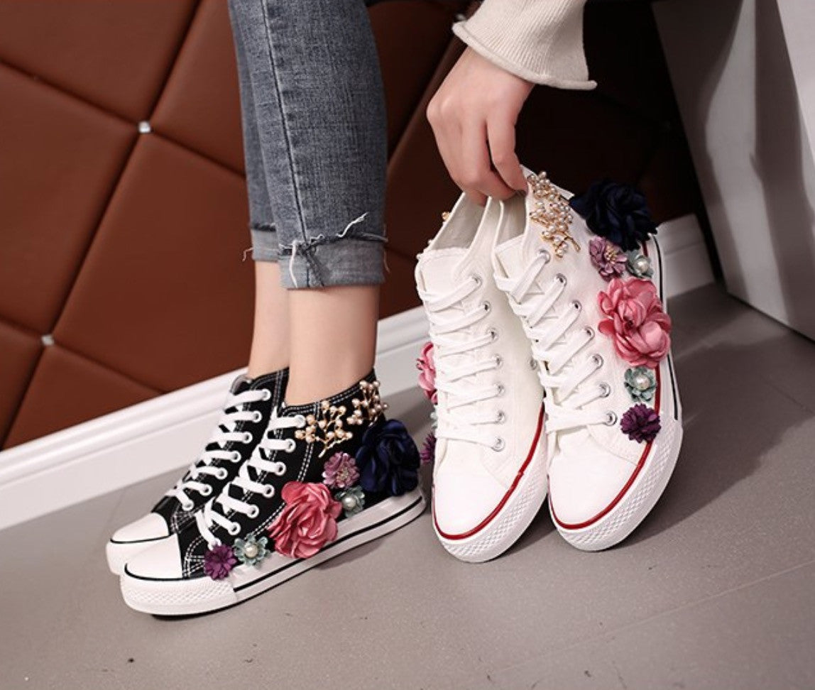 Sneakers wedding pearl