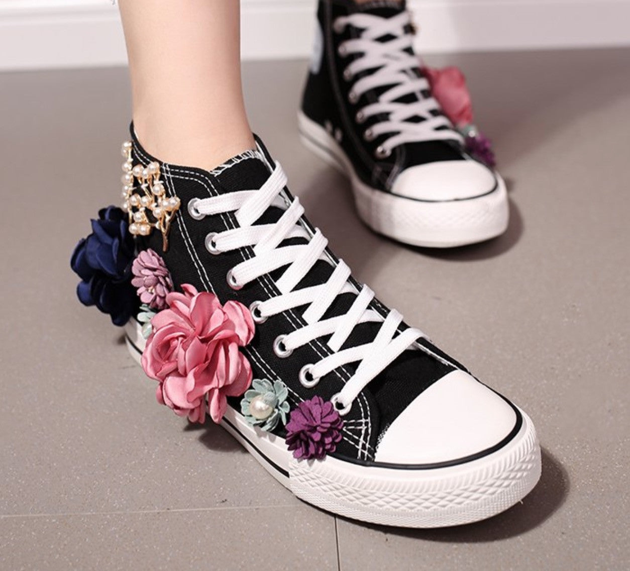 Sneakers wedding pearl