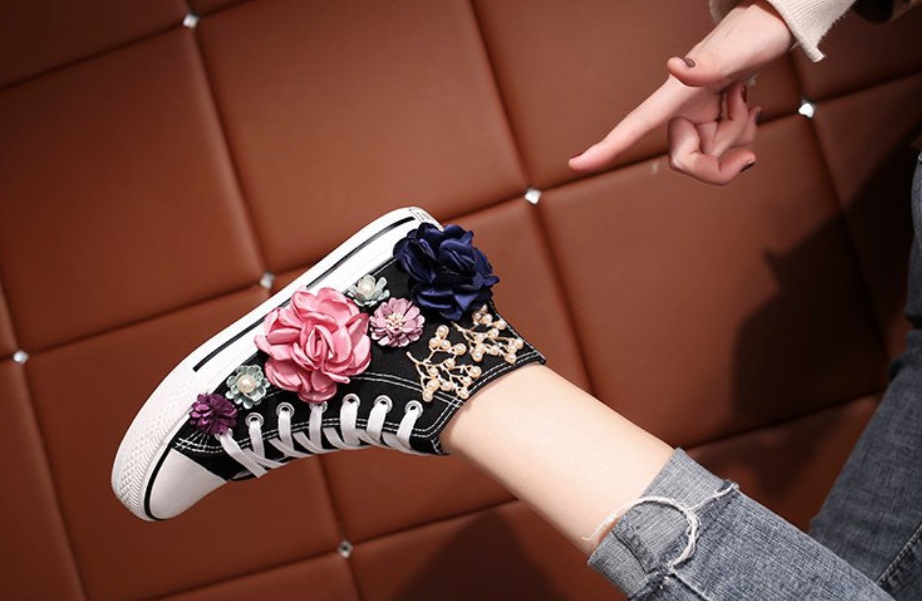 Sneakers wedding pearl