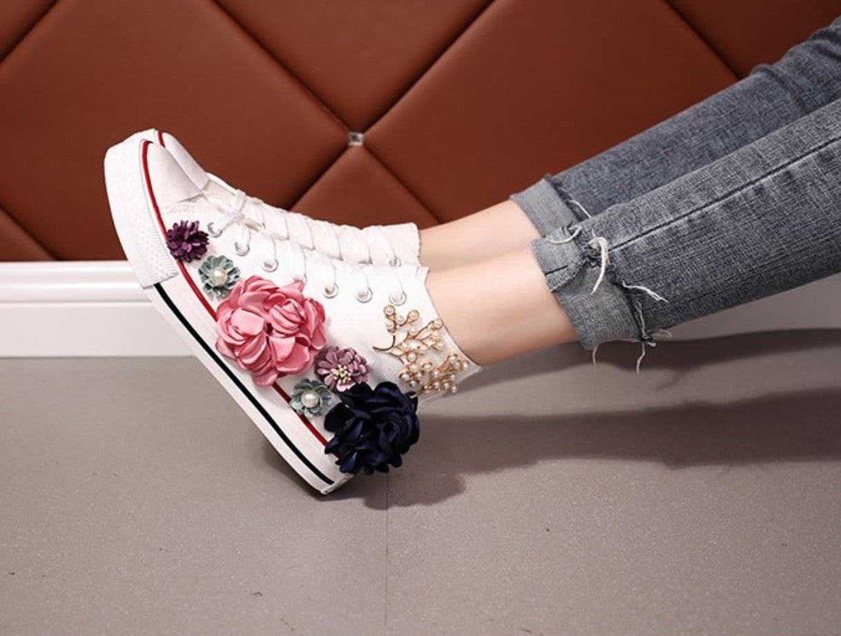 Sneakers wedding pearl