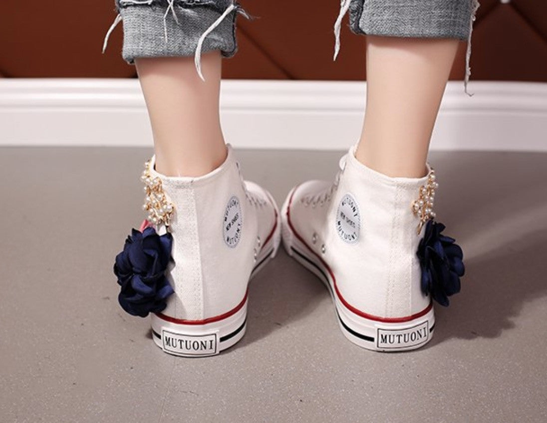 Sneakers wedding pearl