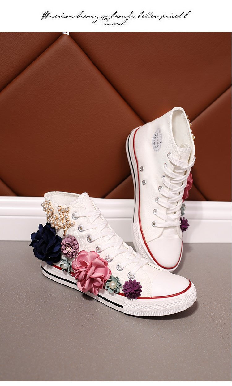 Sneakers wedding pearl