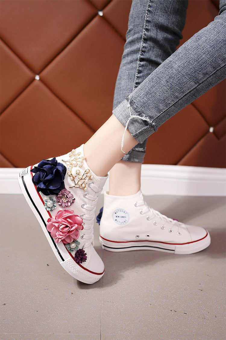 Sneakers wedding pearl