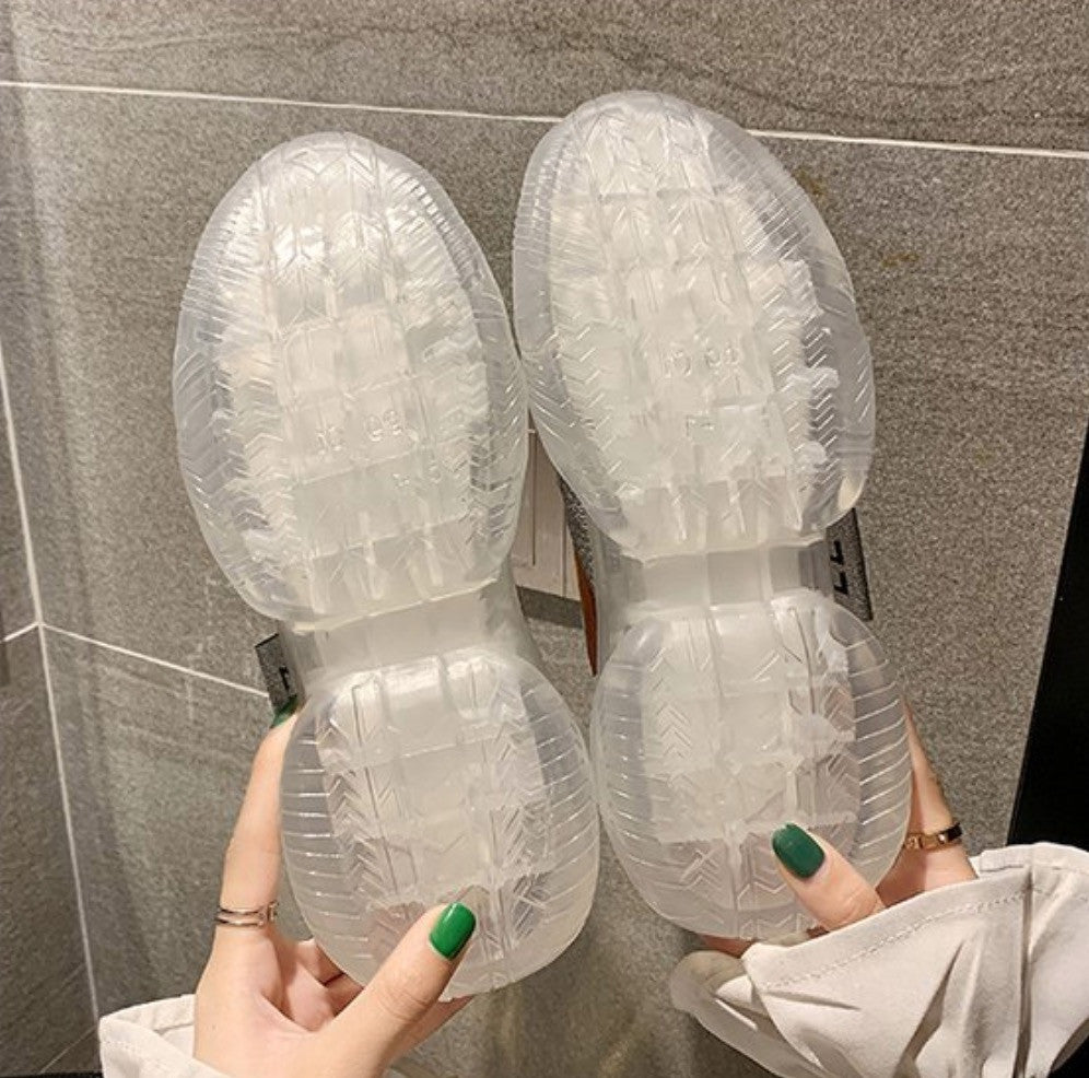 Sneakers platform silver mirror