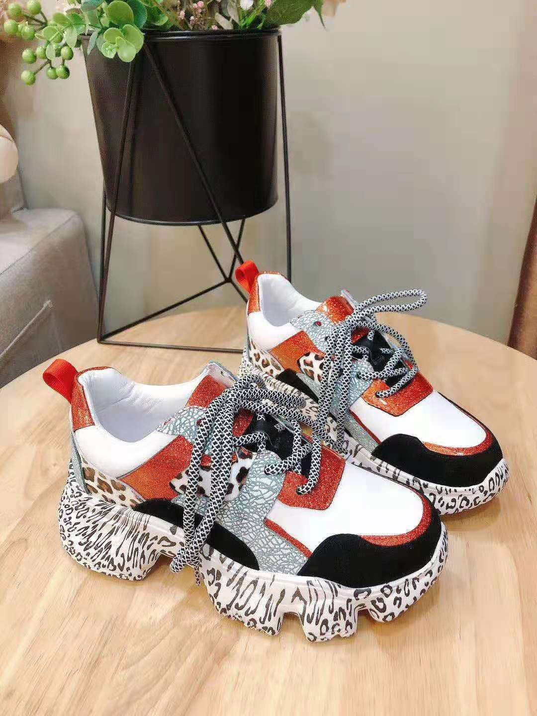 Sneakers platform leopard