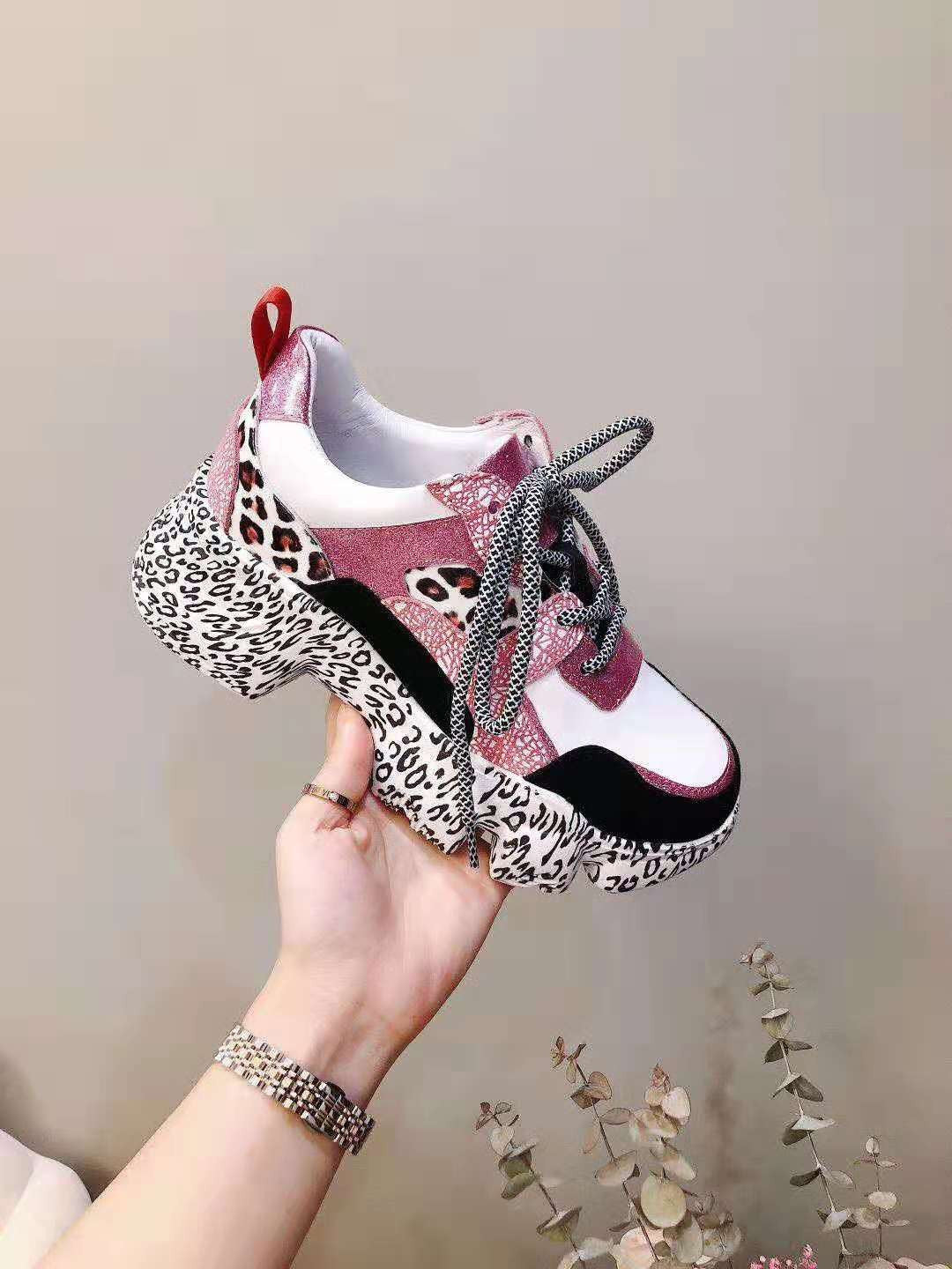 Sneakers platform leopard