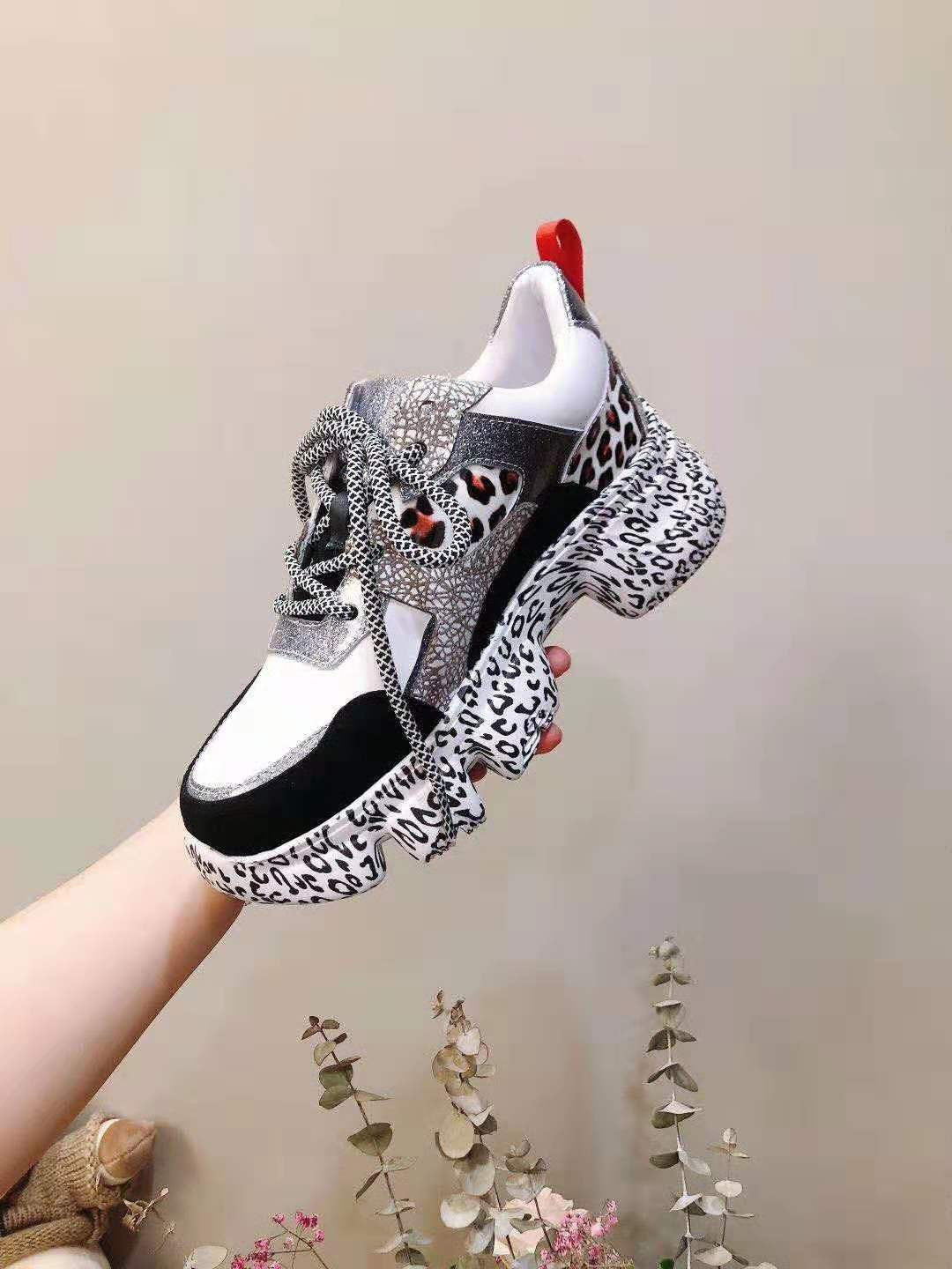 Sneakers platform leopard