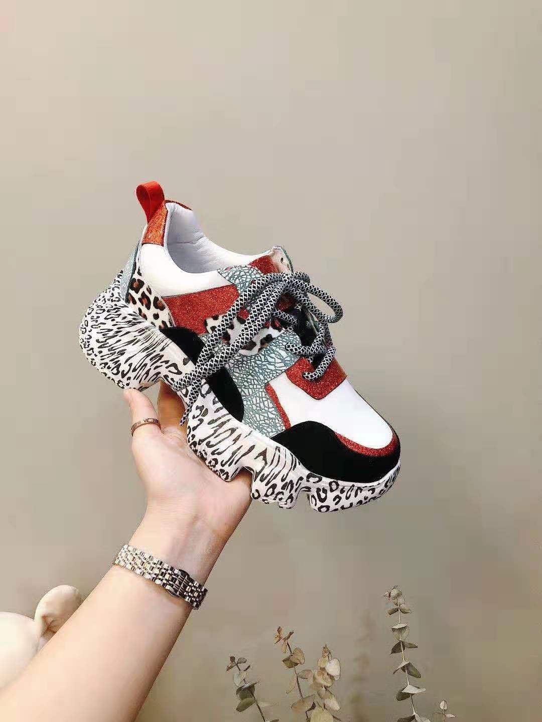 Sneakers platform leopard