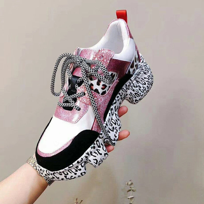 Sneakers platform leopard