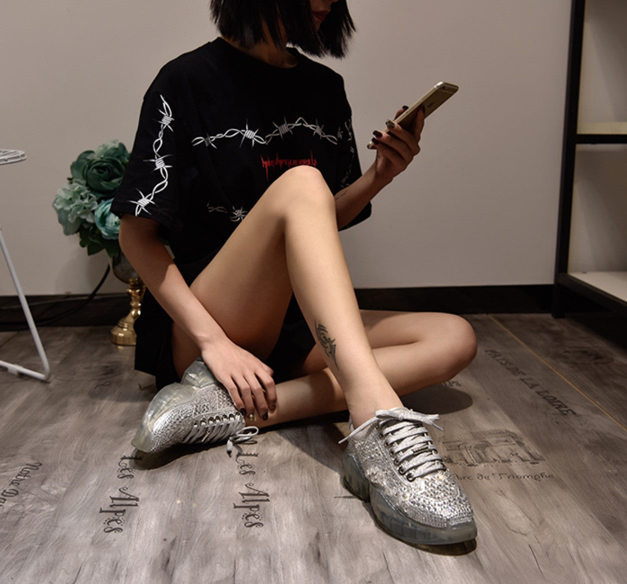 Sneakers mirror metalstrass