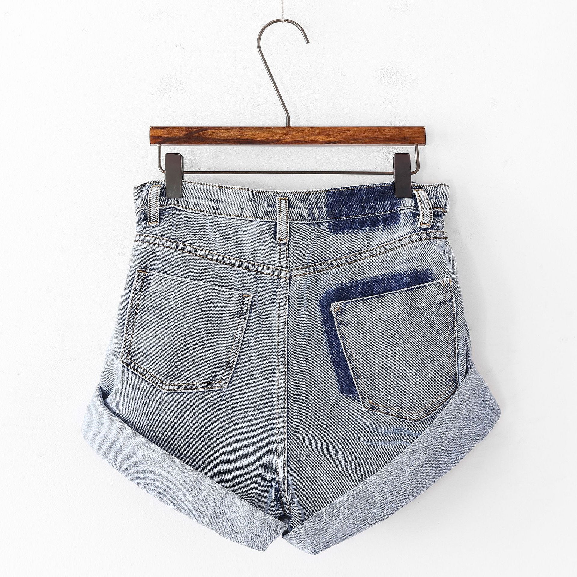 Shorts denim a caramella