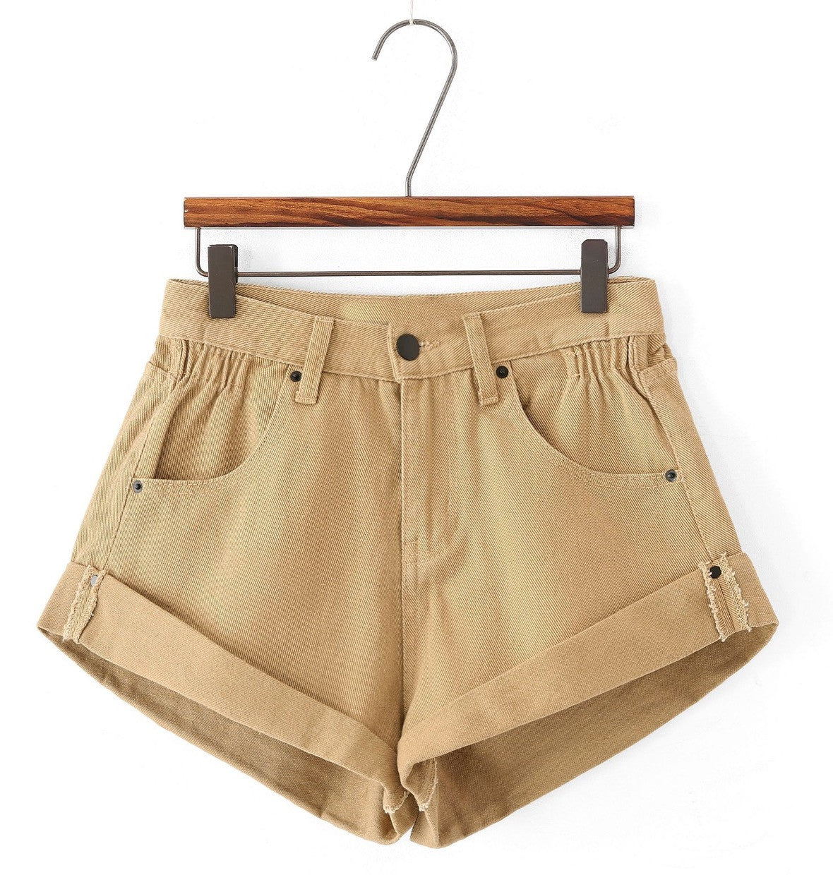 Shorts denim a caramella