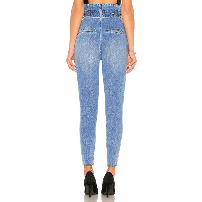 Jeans vita altissima tulipano