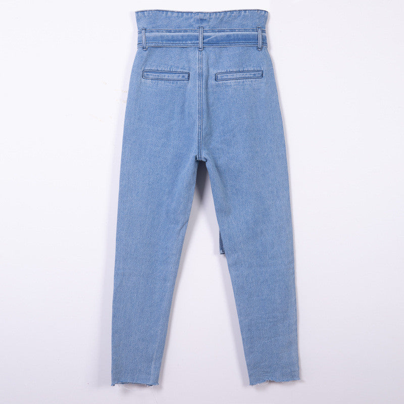 Jeans vita altissima tulipano